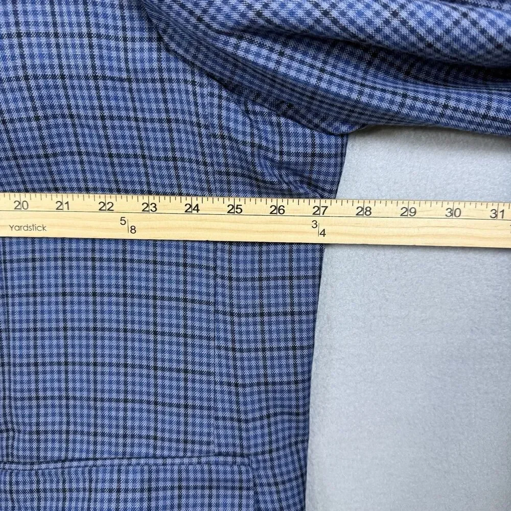 Oak Hill DXL Big & Tall Mens 4XLT Blue Plaid Check Blazer Sport Coat 58L/60L